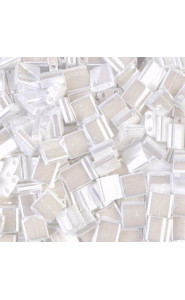 Miyuki tila 5x5mm beads - White pearl ceylon TL-420
